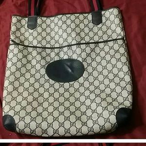 Authentic Gucci Tote. Blue, Red Blue straps